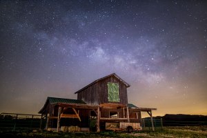 Milky Way, nc, farm, barn, night