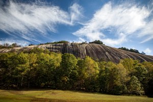 Stone Mountain, autumn, clouds, north carolina
