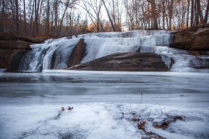 frozen, waterfall, north carolina, falls creek falls, mayo river state park