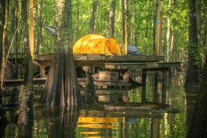 camping, kayak, paddling, platform, North Carolina