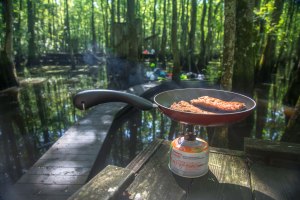 camping, kayak, paddling, platform, North Carolina